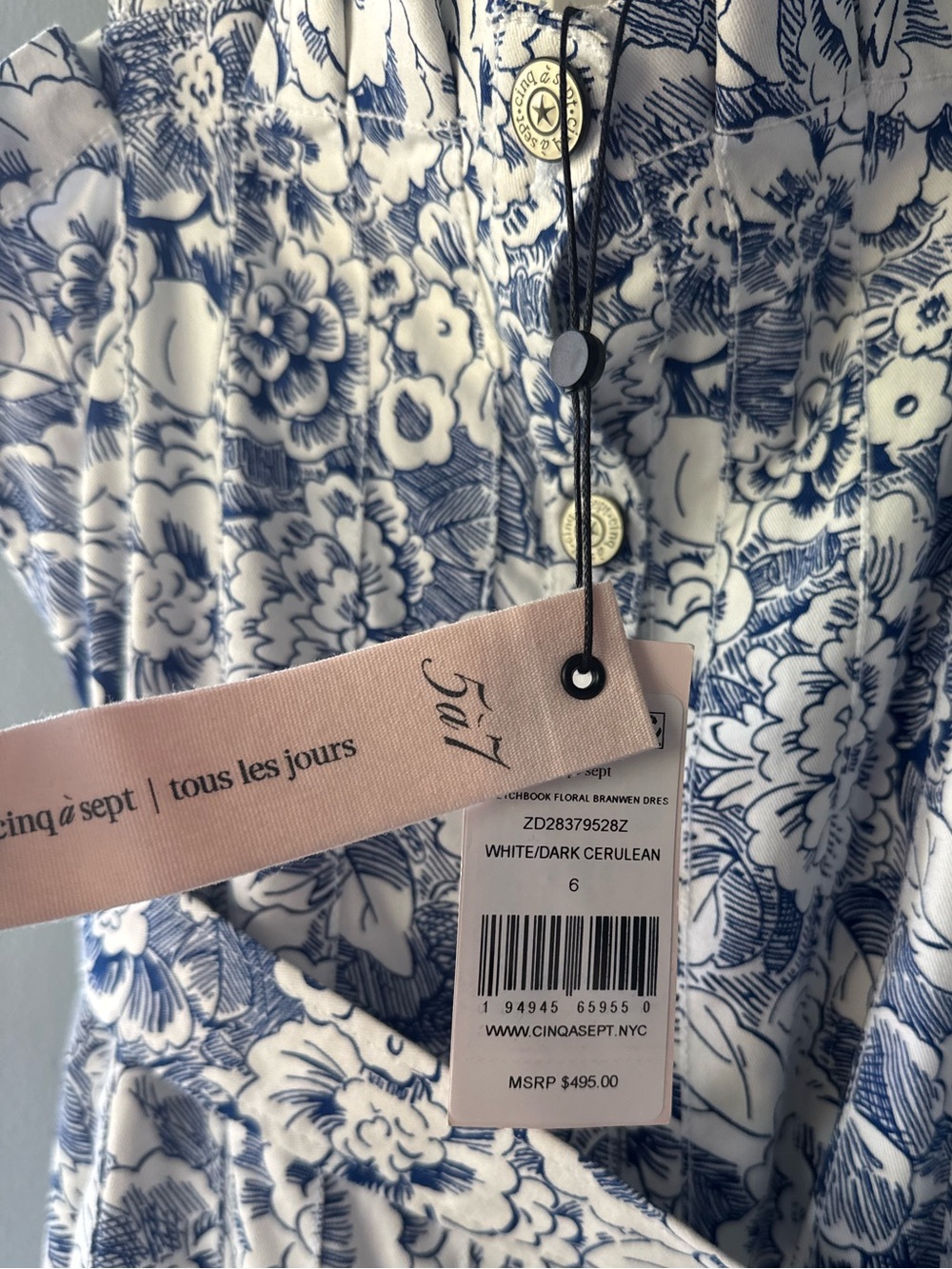 Cinq a Sept Brawnen Sketchbook Floral Print Dress - Picture 5 of 5